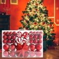 thumbnail image 4 of Bolas de Navidad colgantes Bolas de decoración Colgante para vacaciones Decoración navideña al aire libre para el hogar 101 piezas rojo Yotijar Colgantes Bolas, 4 of 7