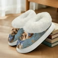 thumbnail image 6 of FUIALDOLG Cute Yorkshire Terrier Print House Slippers for Women Indoor Thick Sole Platform Slippers Comfortable Fuzzy Slip on Home Shoes, Size 7-8, 6 of 7