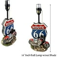 thumbnail image 4 of Urbalabs Western Biker Route 66 Motorcycle Biker Chain Gas Pump Decor Rustic Man Cave Decor Table Lamp Farmhouse Nightstands Living Room End Tables Lamps for Bedrooms Office Lamp Only (Route 66 Lamp), 4 of 7