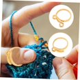 thumbnail image 4 of 2pcs Knitted Crochet Decorative Crochet Ring Adjustable Knitting Ring Crochet Ring for Finger Yarn Guide Yarn Ring Tension Rings for Crocheting Circle Single Head Alloy, 4 of 5