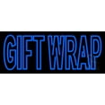 thumbnail image 1 of Blue Gift Wrap LED Neon Sign 10 x 24 - inches, Black Square Cut Acrylic Backing, with Dimmer - Bright and Premium built indoor LED Neon Sign for Defence Force., 1 of 6