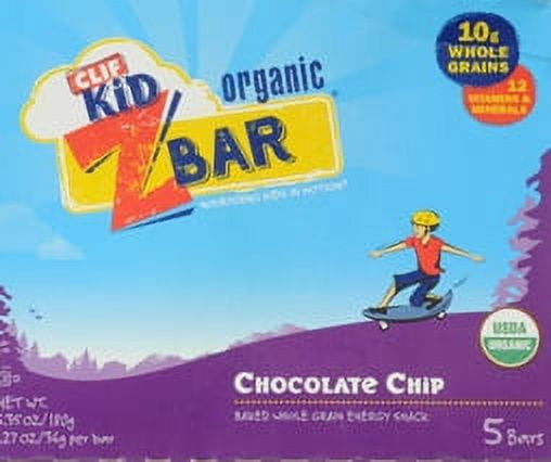 Clif Kid ZBar Organic Chocolate Chip Snack Bars, 1.27 oz, 5 ct