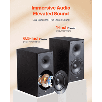 Klipsch R-15M 2-Way Bookshelf Speakers, Black - Walmart.com