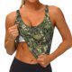 thumbnail image 3 of Balery Green Skulls Sujetadores deportivos con espalda cruzada para mujer, acolchados, sin costuras, de alto impacto, ideales para yoga, gimnasio, entrenamiento y fitness.-Medium, 3 of 8