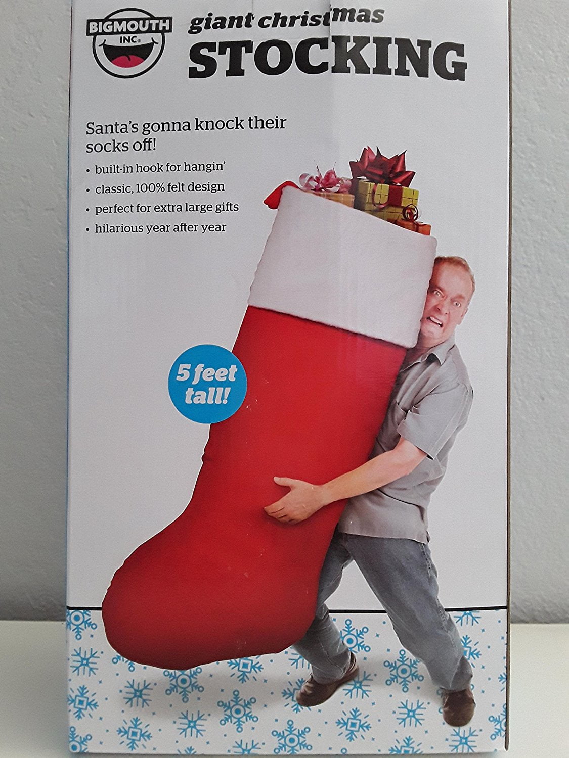 giant christmas stocking 5 feet tall 100 felt built in hook for hanging 100 felt by big mouth inc walmartcom - Extra Large Christmas Stockings giant christmas stocking 5 feet tall 100 felt built in hook for hanging 100 felt by big mouth inc walmartcom - Extra Large Christmas Stockings