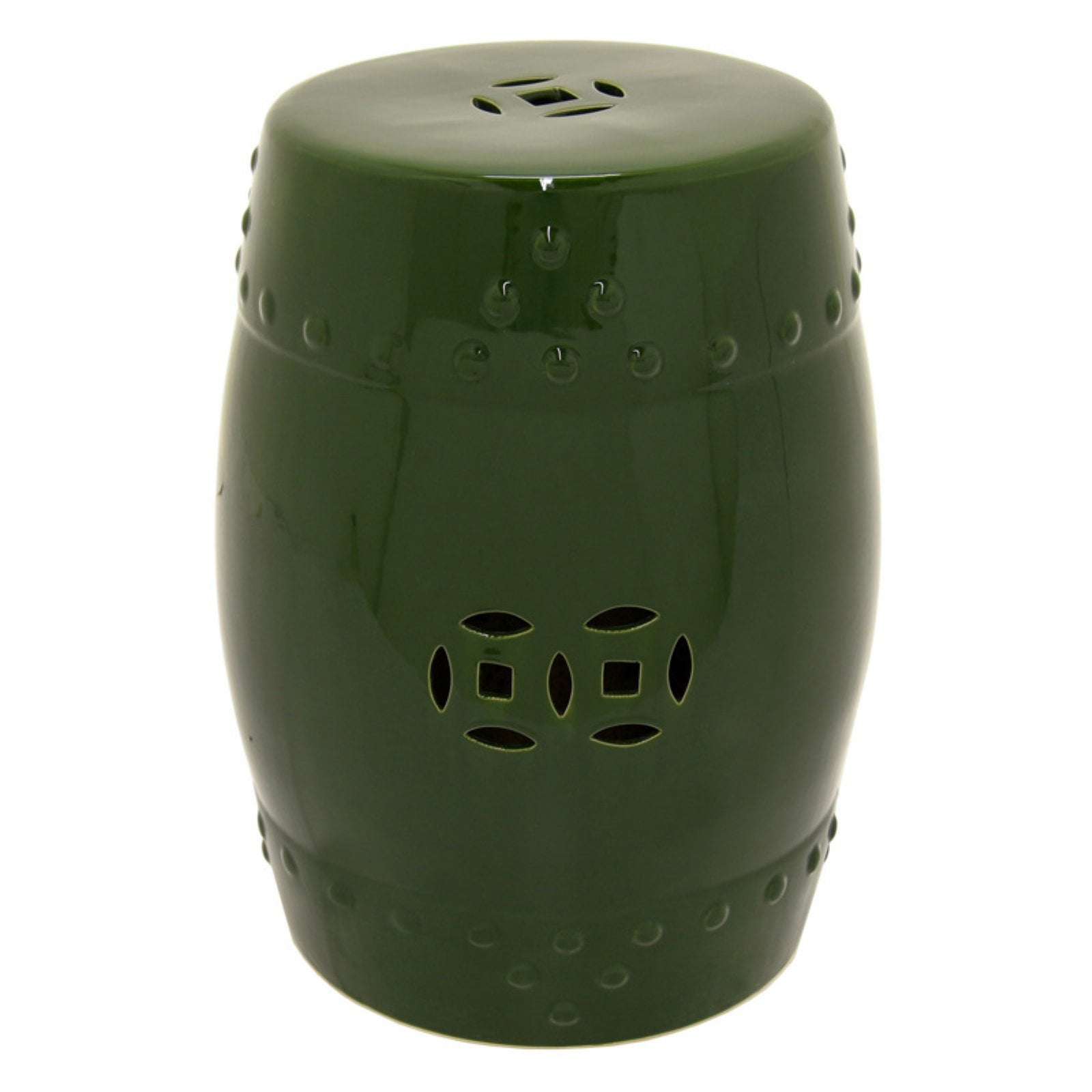 Three Hands Ceramic Drum Garden Stool