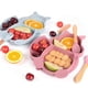 thumbnail image 2 of Baby Plate Bowl, Baby Fork Spoon Mini Silicone Dinnerware Set, Non-Slip Plate (Plate+Spoon) Dark Green, 2 of 5