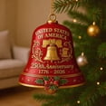 thumbnail image 4 of Deeceymbur United States 250th Anniversary Metal Ornament Commemorative Keepsake Holiday Christmas Tree Decor Patriotic Gift for Home and Travel, 4 of 6