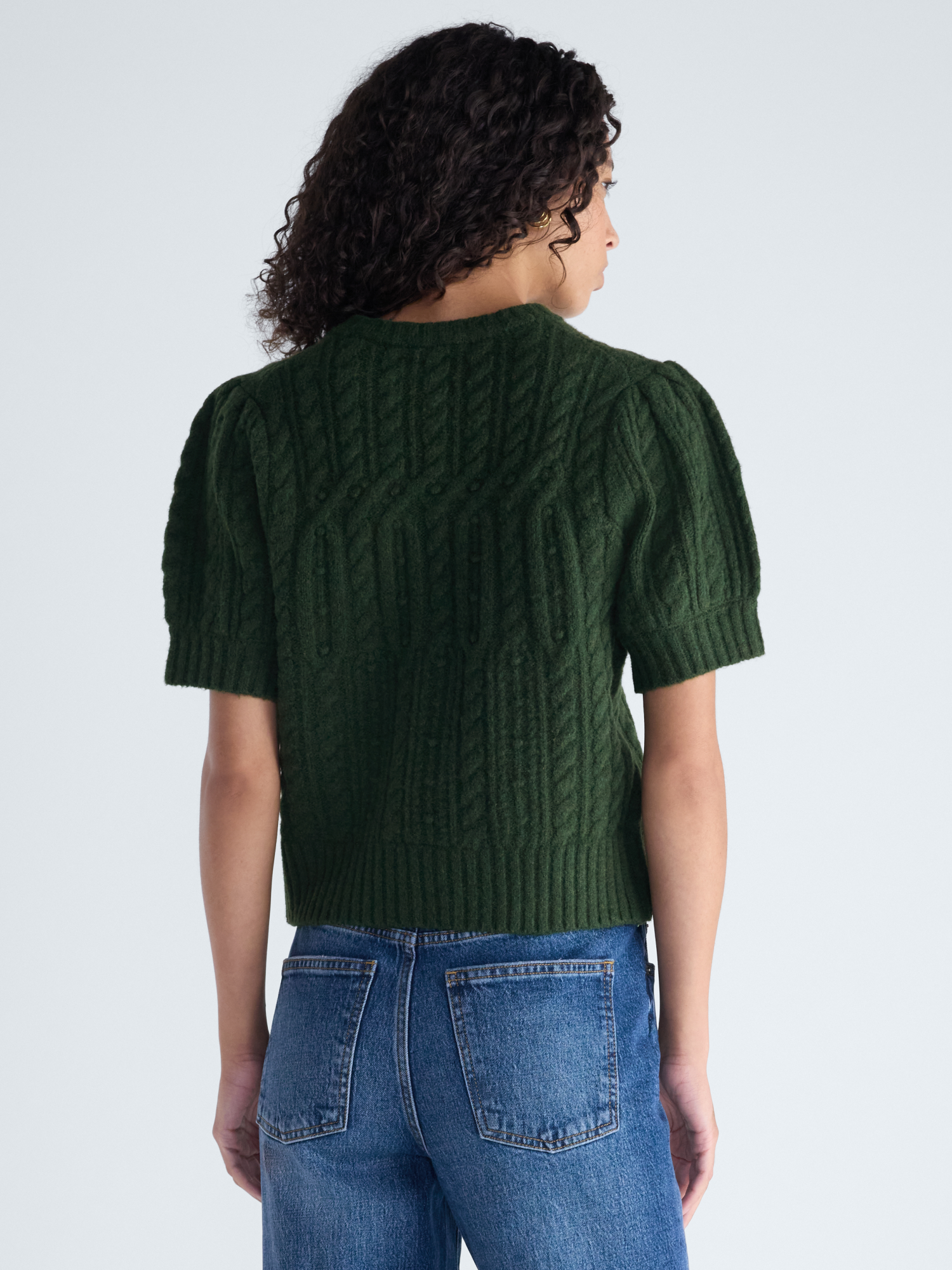 Free Assembly Women's Embellished Cable Knit Cardigan photo 3