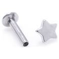 thumbnail image 3 of BodyJewelryOnline 16g Flat Back Labret Monroe Stud Star Internally Threaded Surgical Steel Body Jewelry Choose Your Size, 3 of 4