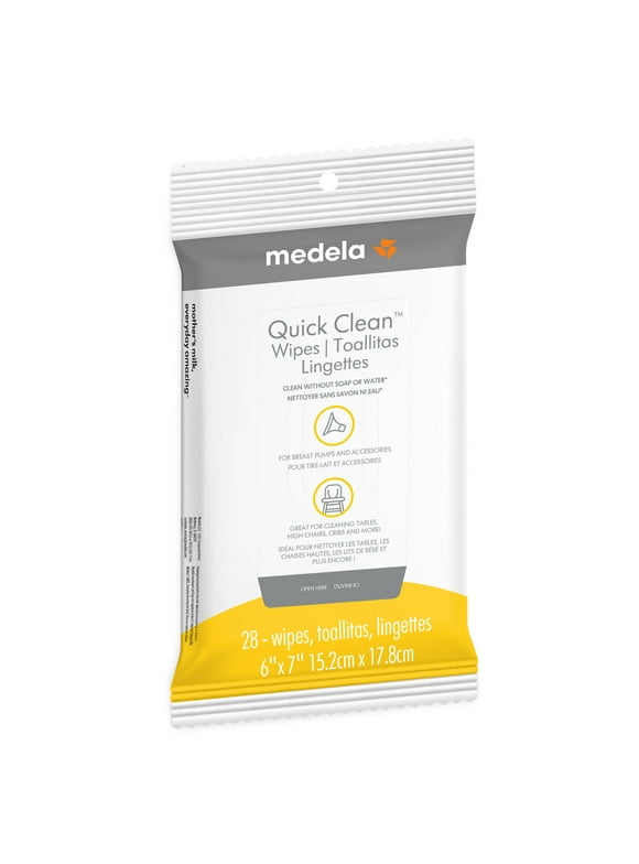 Medela Quick Clean Breast Pump and Accessory Wipes 28-Count