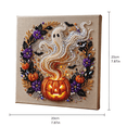 thumbnail image 3 of Halloween Diamond Art Kit, Light Up Pumpkin & Ghost Design, 5D Diamond Painting for Adults & Kids, Spooky Halloween Home Wall Decor & Party Decoration 1 Pack, 3 of 8