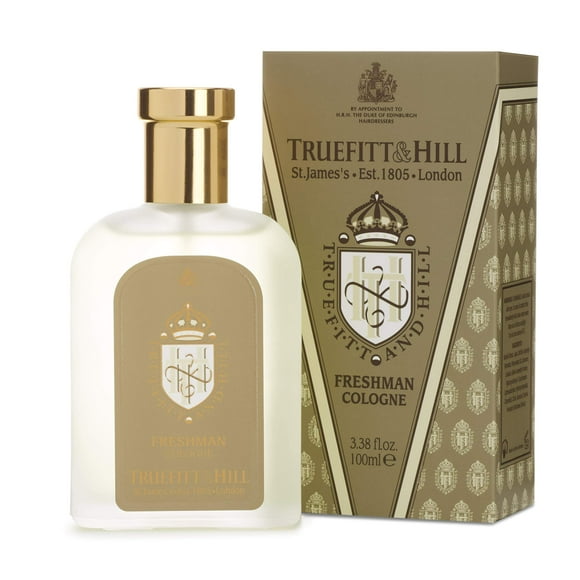 Truefitt & Hill Colonia de lujo - Estudiante de primer año - Fragancia masculina de cítricos y bergamota de larga duración presentada en una botella atomizadora tradicional bellamente grabada - 3.38 o