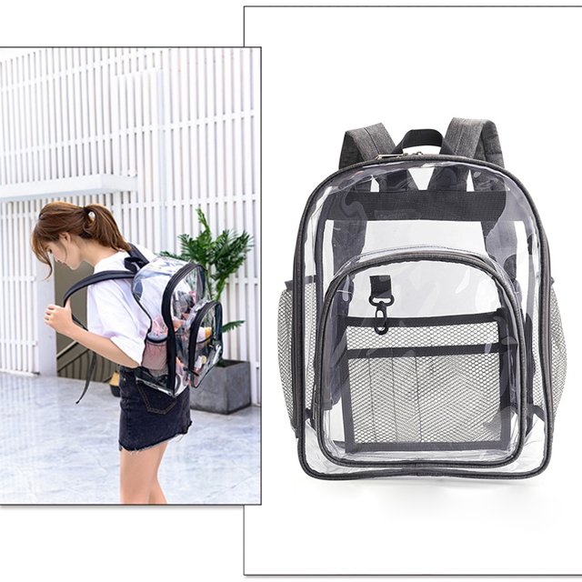Bsvklp Mochila Portátil Impermeable De Pvc Mochila Grande Transparente Pura (Gris M) Bsvklp Para estrenar