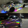 thumbnail image 4 of EZAUTOWRAP Holographic Green Rainbow Neo Chrome Car Vinyl Wrap Vehicle Sticker Decal Film Sheet With Air Release Technology, 4 of 4