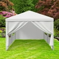 thumbnail image 6 of HomGarden 10x20FT Outdoor Gazebo Canopy Wedding Party Tent  W/ 6 Removable Walls, 10' W, White, 6 of 11