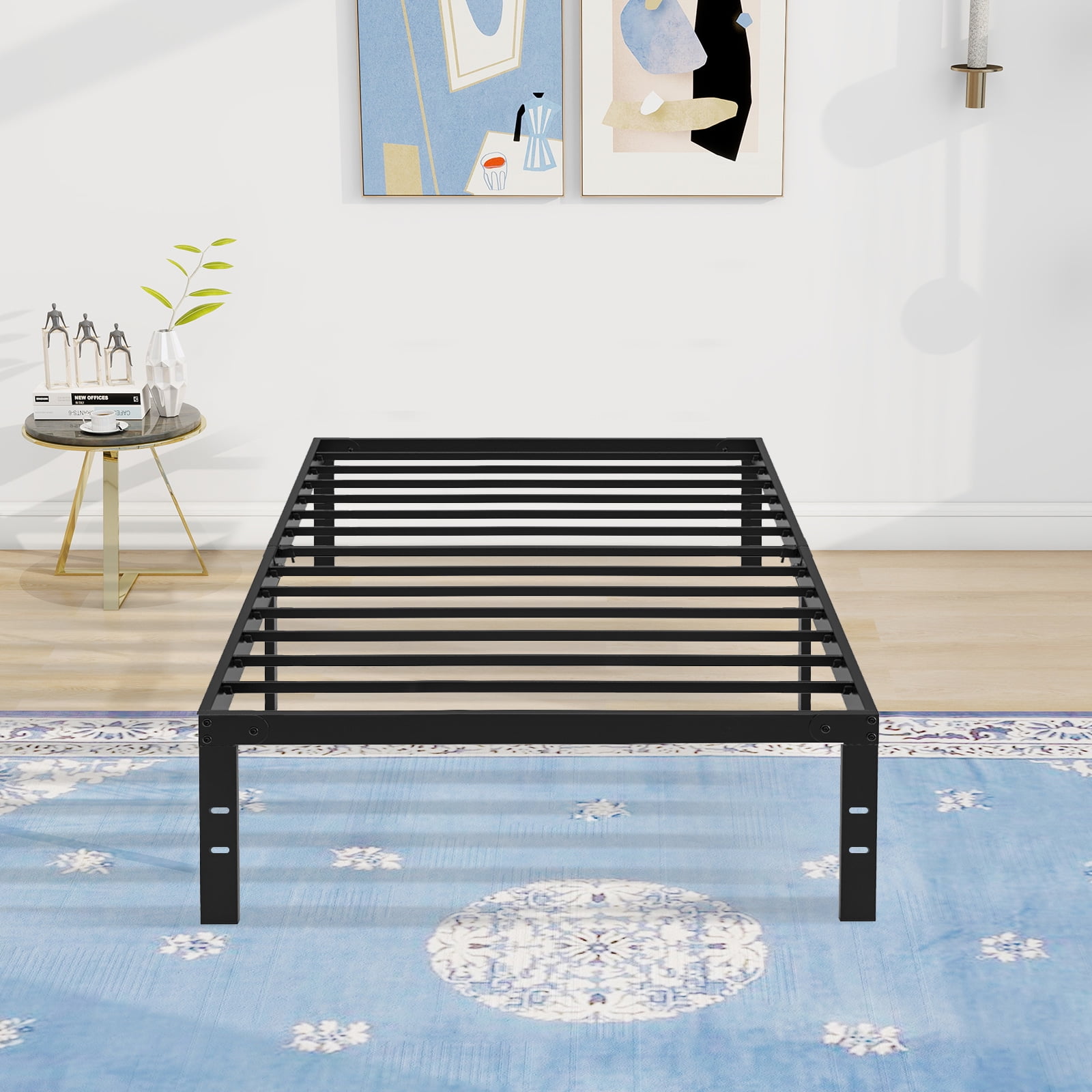 Metal queen bed frame walmart discount