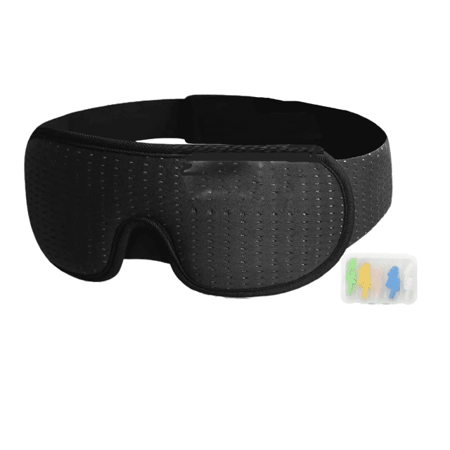 Antifaz 3d Para Dormir Adjustable Malubero NEGRO