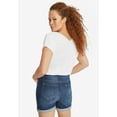thumbnail image 2 of Ellos Women's Rolled Hem Denim Shorts Shorts, 2 of 3