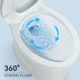 thumbnail image 2 of Ataucjin 19" Extra Elongated Toilet Bowl with Soft Close Seat/Single Flush 1.28 GPF/Left-Hand Trip Lever, 12" Rough In Universal Height Toilet, 2 of 9
