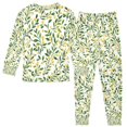 thumbnail image 2 of FORMRS Long Sleeve Top and Pants Pajama Set for Niños 2-Piece Sleepwear, Sizes 18M-8Y, Olive Leaf, 2 of 6