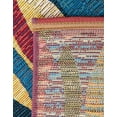 thumbnail image 5 of Unique Loom Outdoor Modern Collection Area Rug - Tiles (5' 3" x 8' Rectangle Multi/Blue), 5 of 9