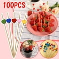 thumbnail image 1 of Fiudx Juego de Tenedores de Fruta, Brochetas Decorativas para Cóctel, Elegante Diseño de Letrero de Fruta, Divertidos Palillos para Sushi o Postre, Decoración para Fiestas, Bodas o Cumpleaños, Juego, 1 of 7
