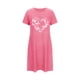 thumbnail image 4 of Camisón corto de mujer, vestido de largo medio con estampado de moda, camisón corto extragrande de mujer, camisón de manga corta con estampado de pecho a la moda, camisón de mujer, 4 of 6