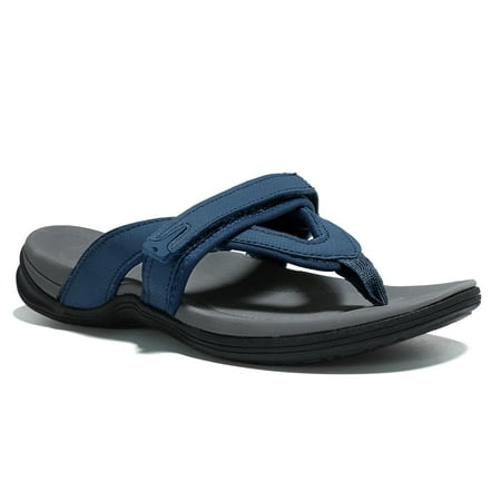 

Womens Comfort Walking Flip Flops with Orthotic Arch Support Blue 8