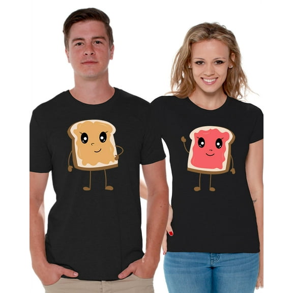Awkward Styles Matching Shirts for Couples Valentine's Day Gifts Peanut Butter and Jelly T-shirts for Couples 2019 Valentine's Day Gifts from Girlfriend Gifts for Boyfriend Couples Shirts