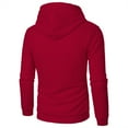 thumbnail image 4 of Wutalume Men's Leisure Versatile Hooded Hoodie, Casual Long Sleeve Pullover with Modern Design, Lightweight and Comfortable for Everyday Outdoor Activities,Wine 3XL, 4 of 5