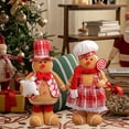 thumbnail image 4 of SUSUchens Muñeco de peluche de jengibre para decoración navideña con patas extensibles, muñeco de jengibre suave para cocina, para fiesta de Navidad, decoración del hogar para mujeres, 4 of 8