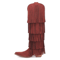 thumbnail image 2 of Dingo Womens Wild Child Fringe Snip Toe Pull On Cowboy  Tall Boots, 2 of 2