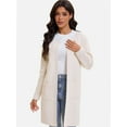 thumbnail image 5 of Women's Open Front Coatigan Sweater Long Sleeve Casual Knit Lapel Cardigan Coat with Pockets, 5 of 7