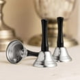 thumbnail image 5 of 12 Pieces Metal Hand Bells Call Bell Service Hand Bells Black Wooden Handle Handbells Metal Handbells Musical Percussion For Schools (silver), 5 of 5