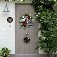 thumbnail image 4 of Biekopu Independence Day Door Hanger Wreath, Ribbon Flowers Leaves Stars Shape Decor Hanging Wall Garland Ornament, 4 of 8