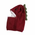 thumbnail image 4 of Lilgiuy Kids Winter Hat Scarf 2 in One Thick Warm Cute Dinosaur Knitted Earflap Cartoon Cap Neck, Ear, Head Protection for Girls Boys, 4 of 4