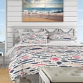 thumbnail image 4 of Designart 'Cute Fishes with Doodles' Nautical & Coastal Duvet Cover Set, 4 of 4