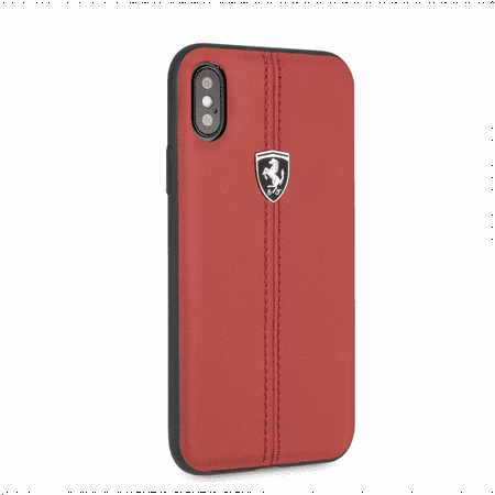 Heritage Case - FERRARI GENUINE RED LEATHER HERITAGE CASE (iPhone X)