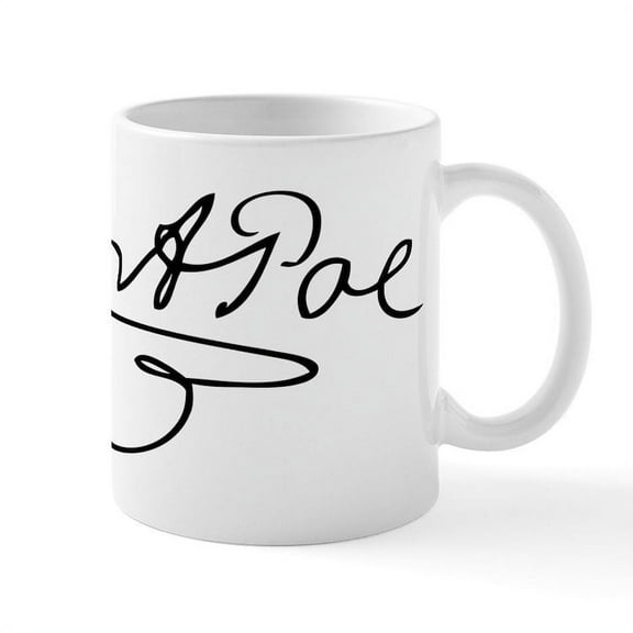CafePress - Edgar Allan Poe's Signature Mug - 11 oz Ceramic Mug - Novelty Coffee Tea Cup