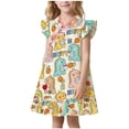 thumbnail image 3 of Bxsruta Girls 2-8 Years Chinese Cheongsam Dress Long Sleeve Summer Party Princess Dress Soft Stretchy, 3 of 7