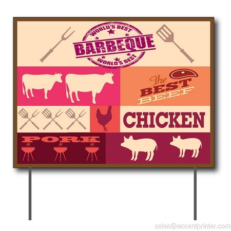World's Best Barbeque Curbside Sign, 24
