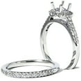 thumbnail image 2 of Pompeii 1/4ct Pave Halo Diamond Mount Engagement Ring Setting (G/H,I1), 2 of 3