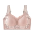 thumbnail image 3 of Jinhomg Wireless Soft Support Beauty Back Everyday Bras for Women Pull On Closure Solid Color for Daily Wear Lounge Sleep Seamless Comfort Support Pink XXL, 3 of 6