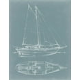 thumbnail image 2 of Harper, Ethan 15x18 Gold Ornate Wood Framed with Double Matting Museum Art Print Titled - Yacht Sketches III, 2 of 4