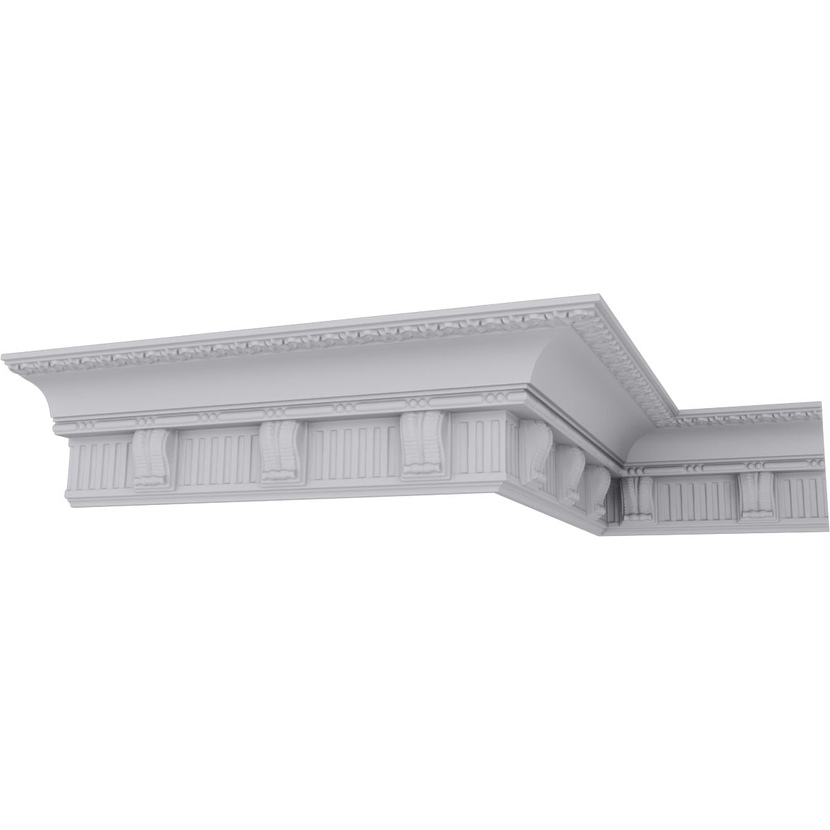 6 1/8"H x 5 3/8"P x 8 1/8"F x 94 1/2"L, (6 1/4" Repeat), Crendon Crown Moulding