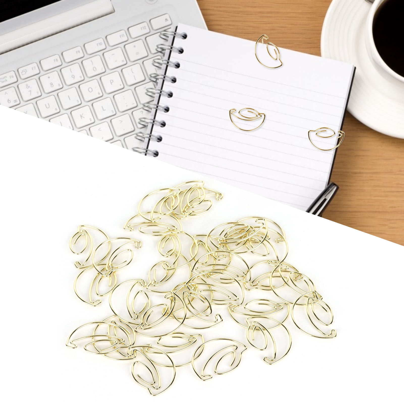 ESTINK Metal Paper Clip,Unique Shape Paperclip,30PCS Paper Clip Mini