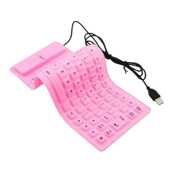 85Keys USB Wireds Silicone Keyboards Rolls up Flexible Silents Keyboards for Notebook and