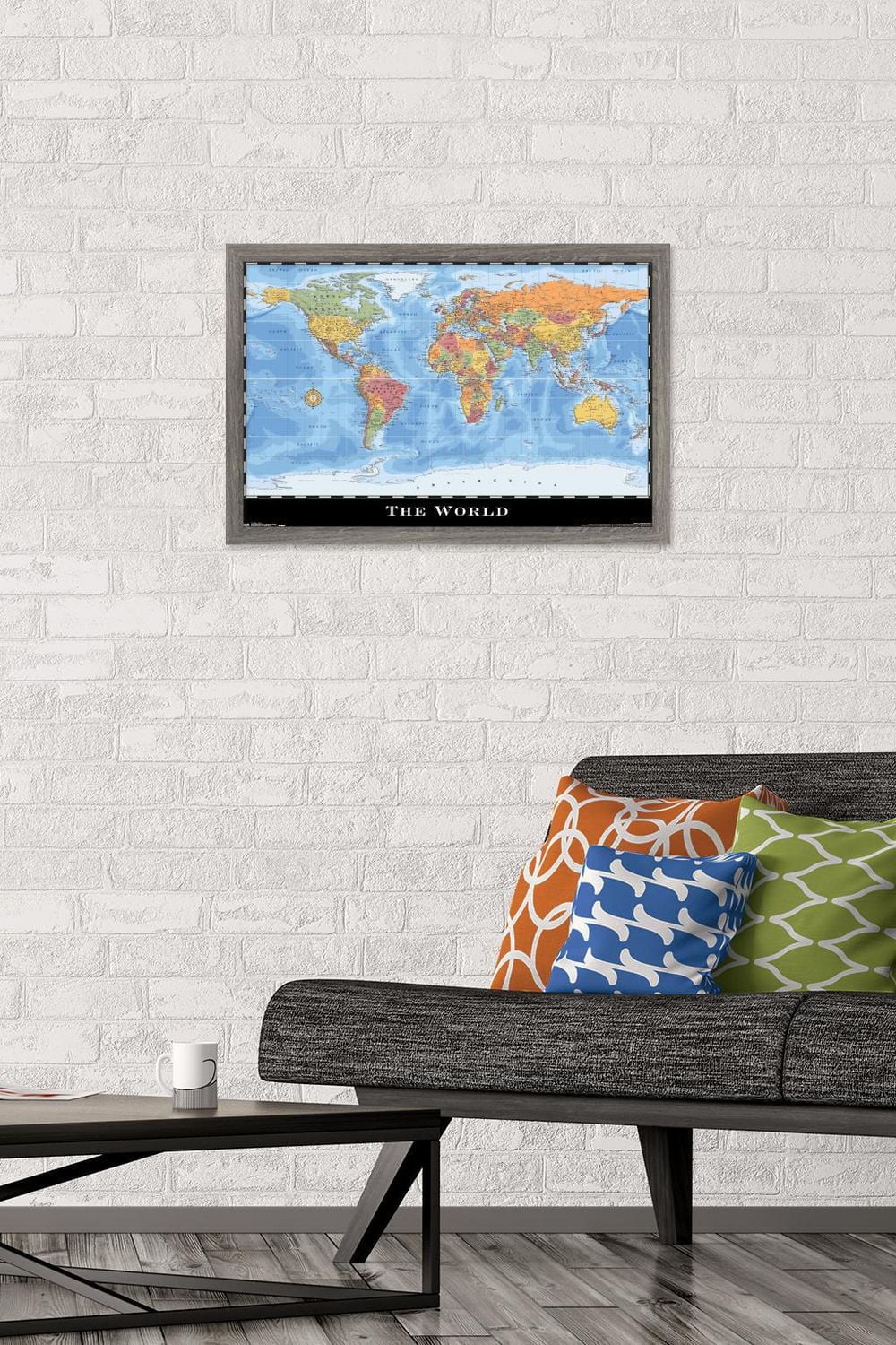 Map - World Wall Poster, 22.375" x 34"