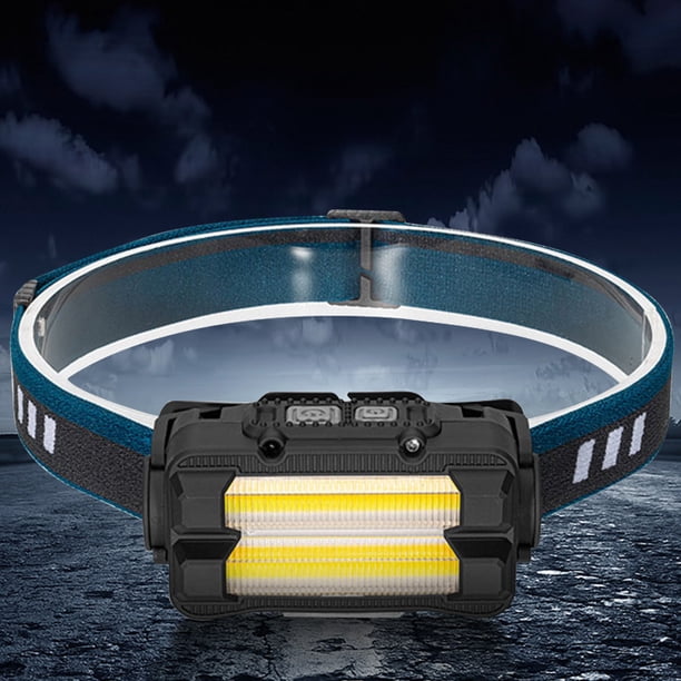 Linterna de cabeza Faro tipo C Control de gestos de carga (W6124A) Negro